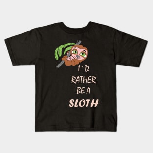 Funny Cute Sloth Kids T-Shirt